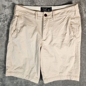 Abercrombie & Fitch A&F Shorts Men's 28X8 Beige‎ Khaki chino casual stretch